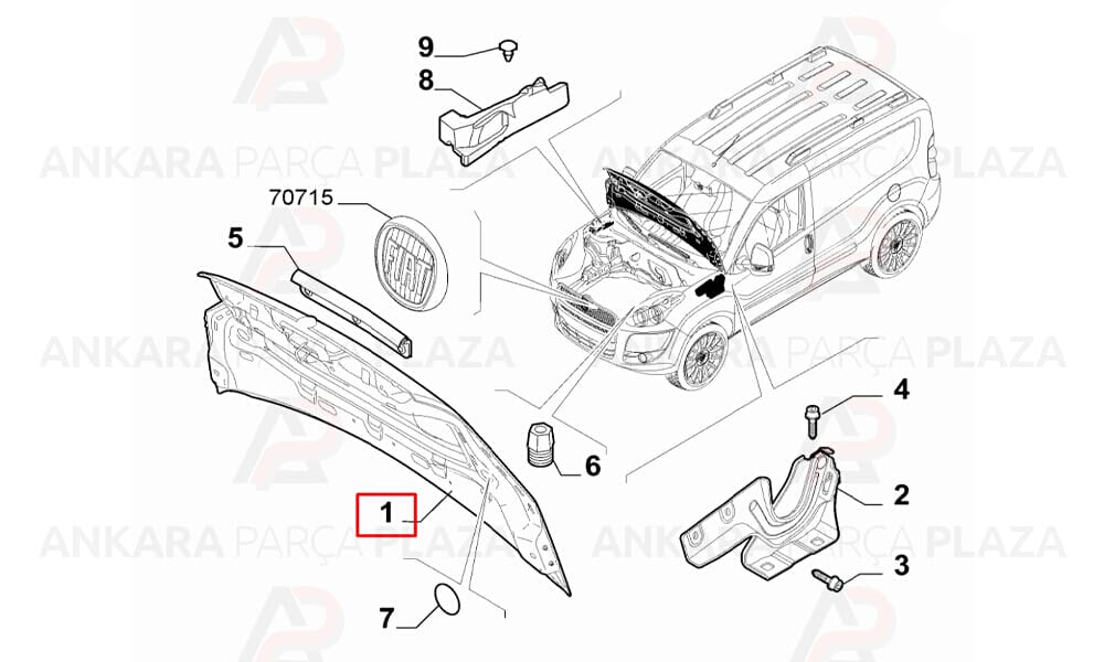 Doblo 11 - 15 Motor Kaputu 51810378