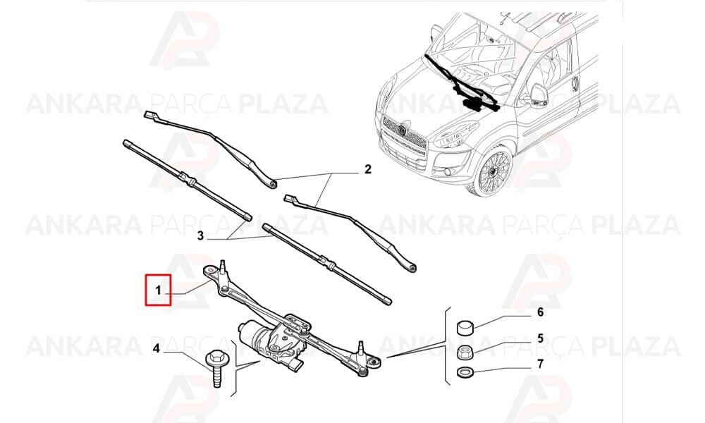 Doblo 3 Silecek Motoru Seger