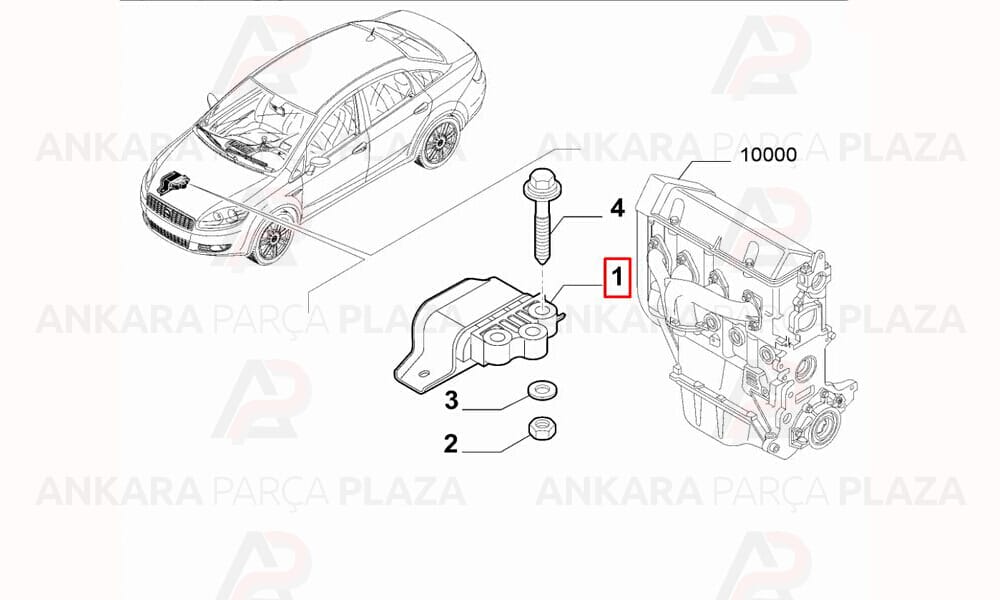 Motor Takozu Sağ Fiorino Linea 1.4 77Ps 8V