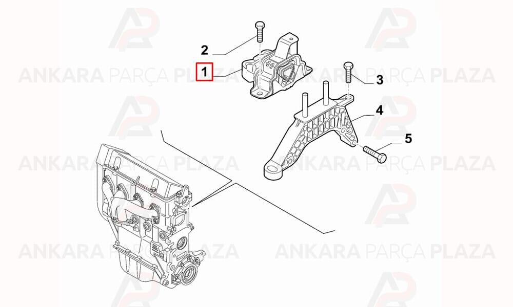 Motor Takozu Şanzıman Tarafı Linea 1,4 Doblo 3 1,4