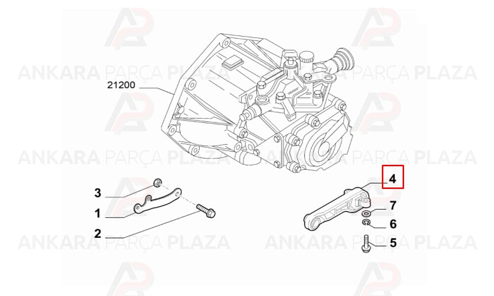 Motor Takozu Arka Linea 1,4 8V Fiorino