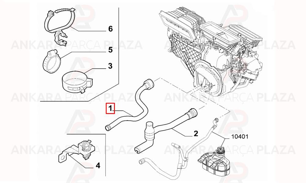 Kalorifer Hortumu Fiat : Linea 1.3 Multıjet