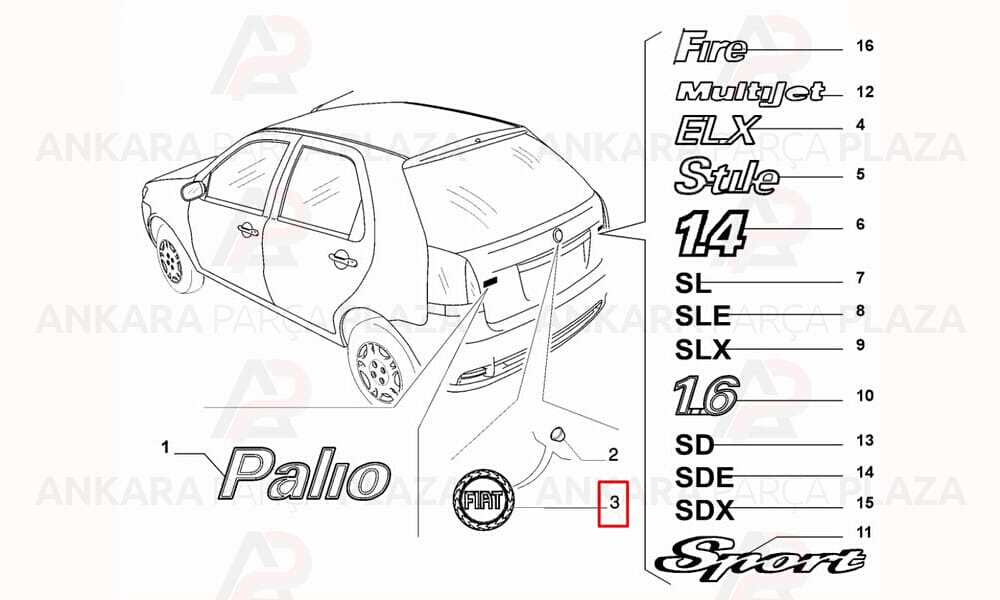 Panjur Arması Orta Ym 75Mm Doblo