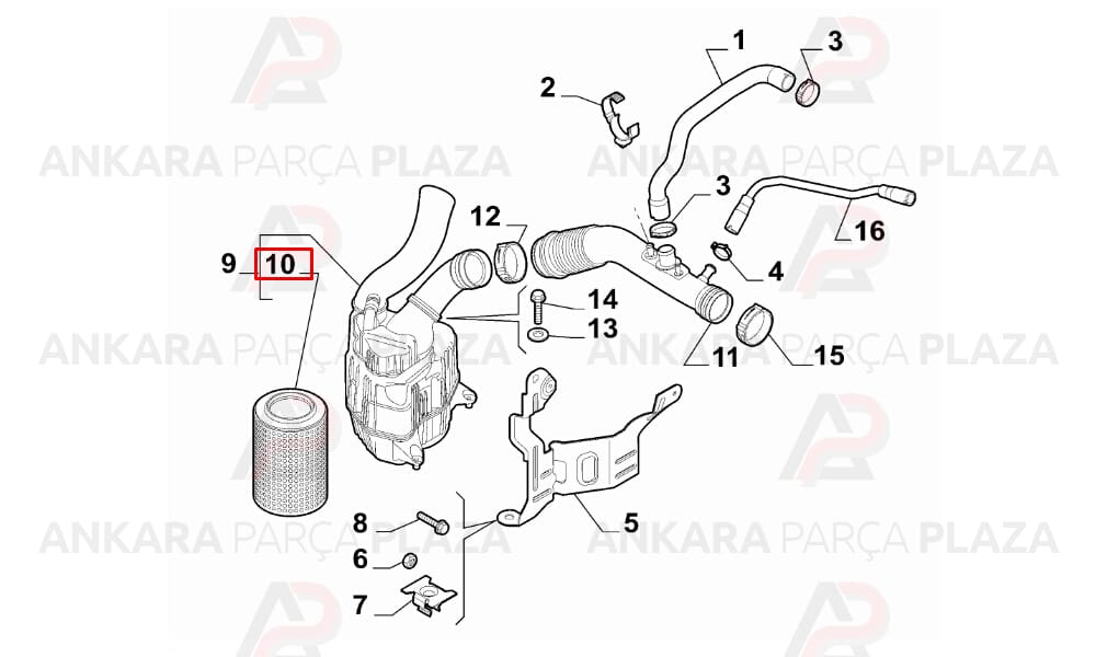 Hava Filtresii Alfa Romeo : Giulietta 1.4 16V