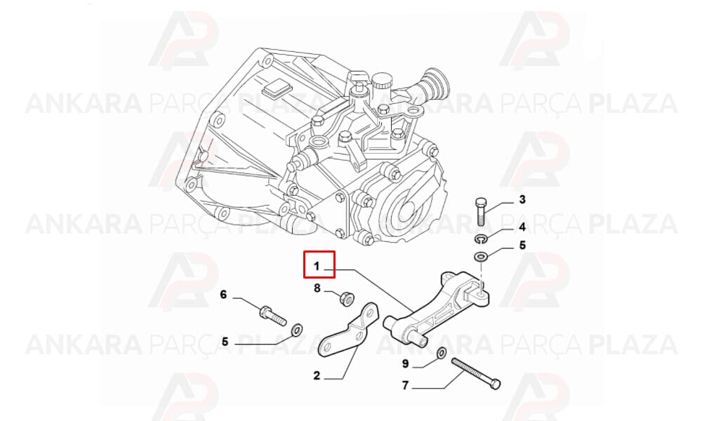 Şanzıman Sol Alt Kulağı Bıpper 1,3Hdı Fiorino 1,3Jtd