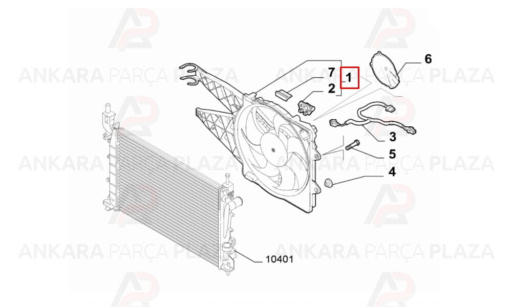 Fiat Linea 1.6 Mjtd Klimalı Su Radyatörü + Fan Davlumbazı + Modül 1 Sıra Kale