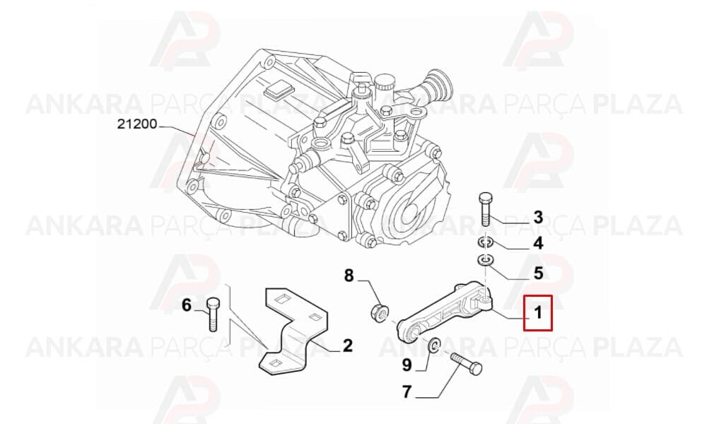 Motor Takozu Arka Linea 1.6 D.Mjt 2007 Sonrası