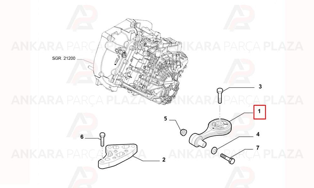Motor Takozu Arka Şanzıman Doblo 3 1,6/2,0 Multijet