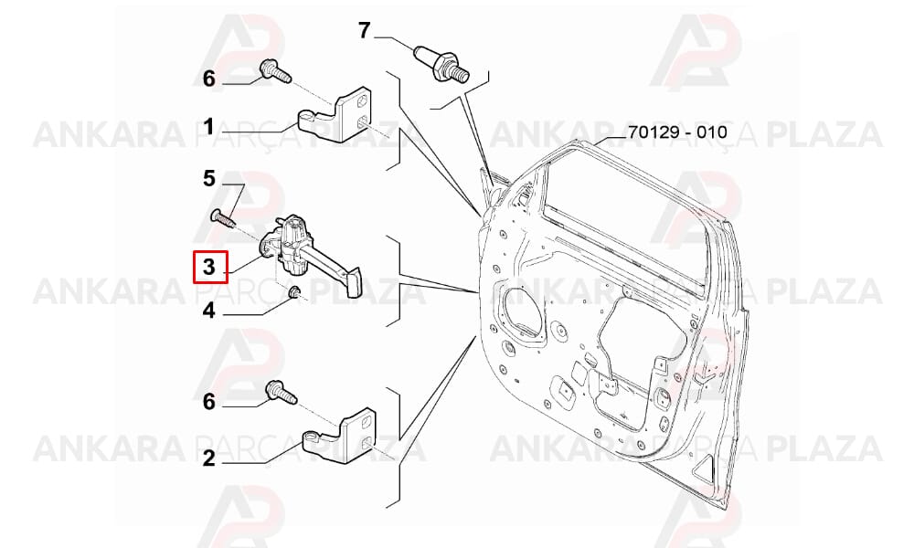Kapı Gergisi Ön Fiat 500L