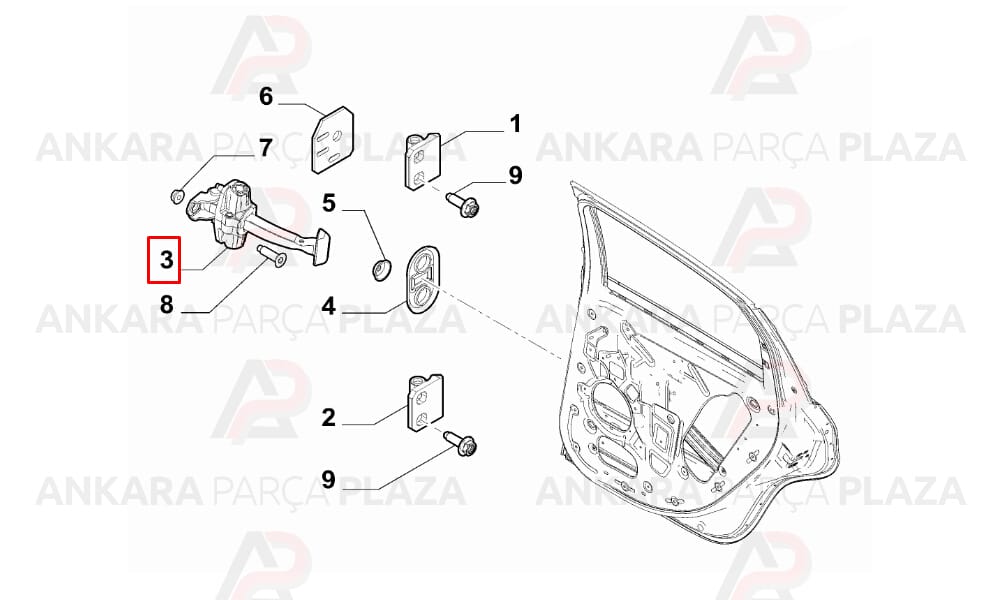 Kapı Gergisi Arka Fiat 500L