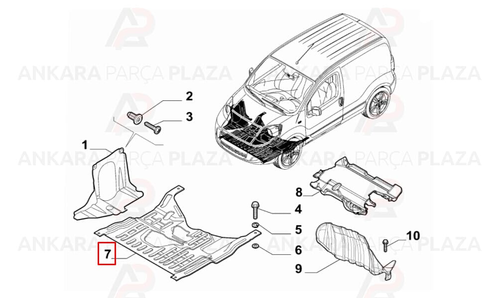 Fiorino 08 - 20 Karter Muhafaza Plastiği 51764986
