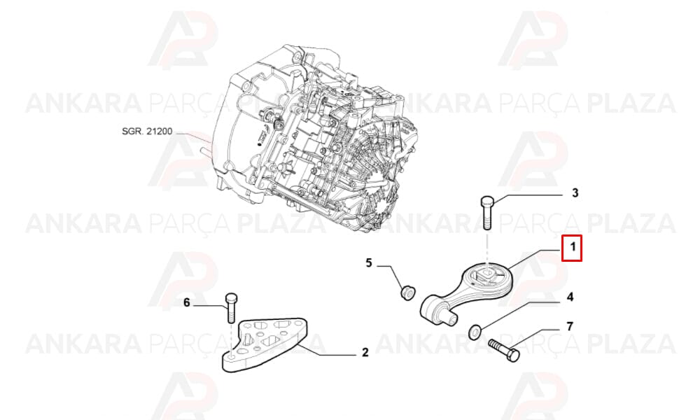 Motor Takozu Doblo 3 Cargo Practıgo 1.3 Multijet