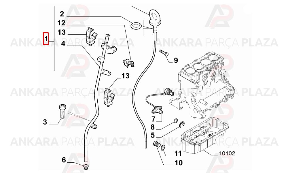 Doblo, Egea, Linea 1.6 Mjt 16V 105Bg Yağ Çubuğu Mtj