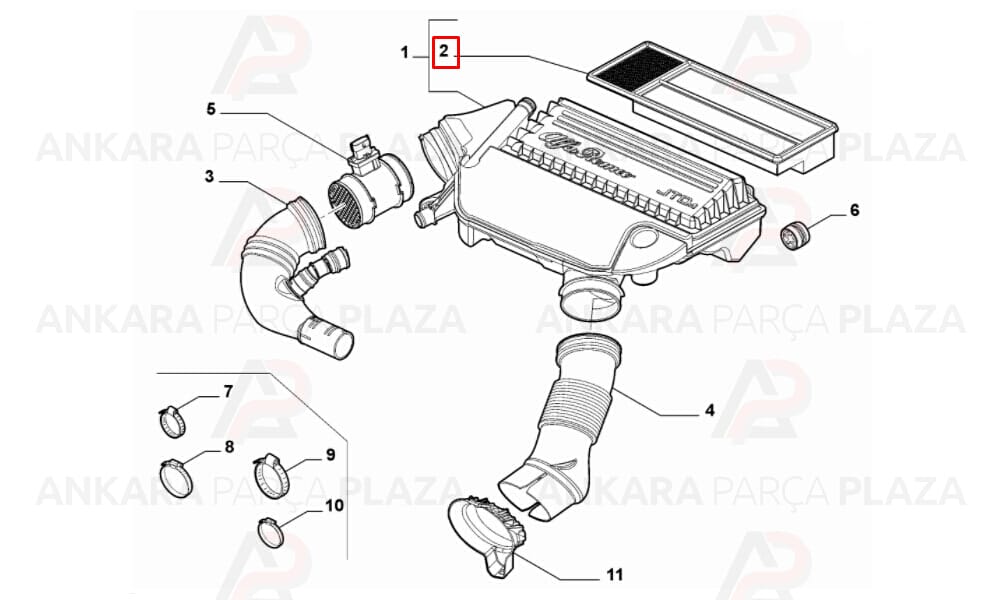 Hava Filtresi Doblo Punto 1,3 Multijet Jtd 2010 >
