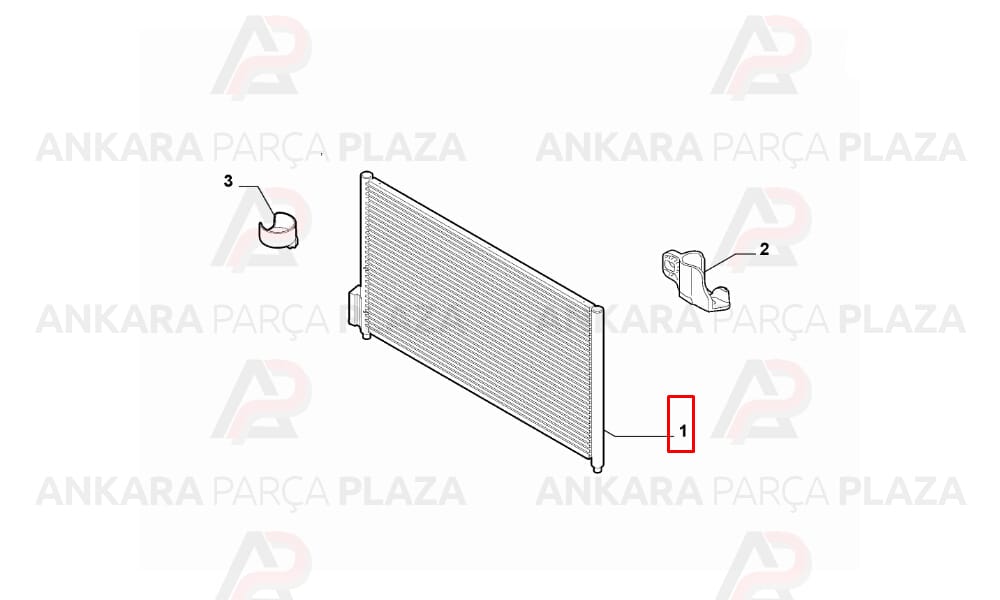 Klima Radyatörü Kondanser 570X353 Fiat Fiorino, Punto Evo