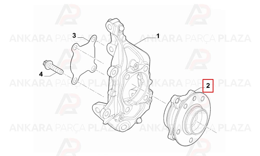 Fiat 500X 4X2 Tekerlek Poryası Arka Sağ Veya Sol 5 Bijon 2014 Sonrası Atf