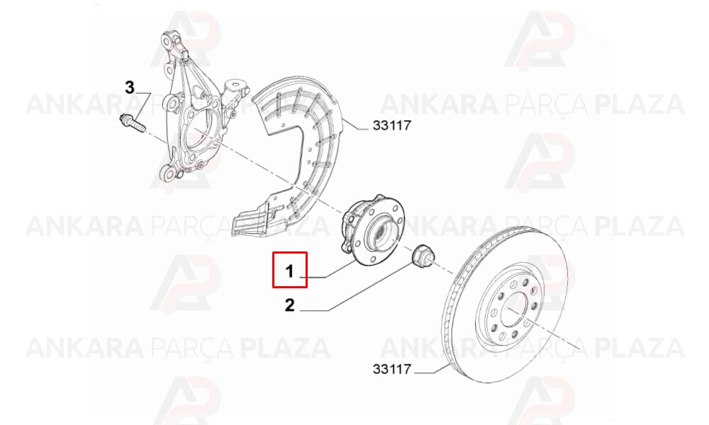 Fiat 500X Tekerlek Poryası Ön Arka Sağ Veya Sol 5 Bijon Absli