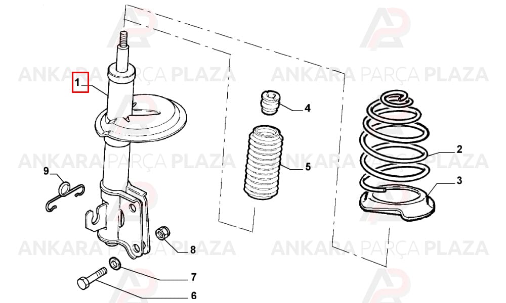 Ön Amortisör Fiat Palio Hb