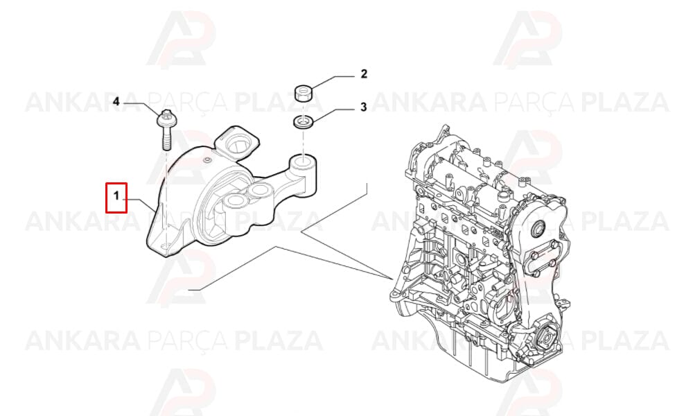 Motor Takozu Yağlı Hidrolik Doblo 1.6Mjtd 2010 >