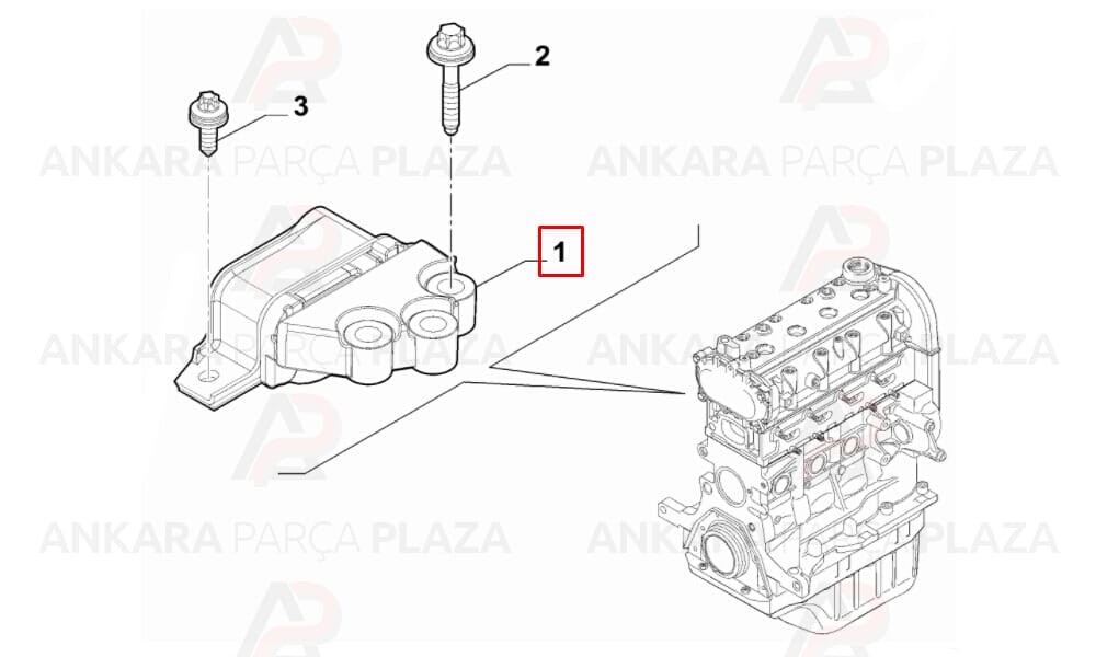 Motor Arka Takozu Fiat Egea 1.4