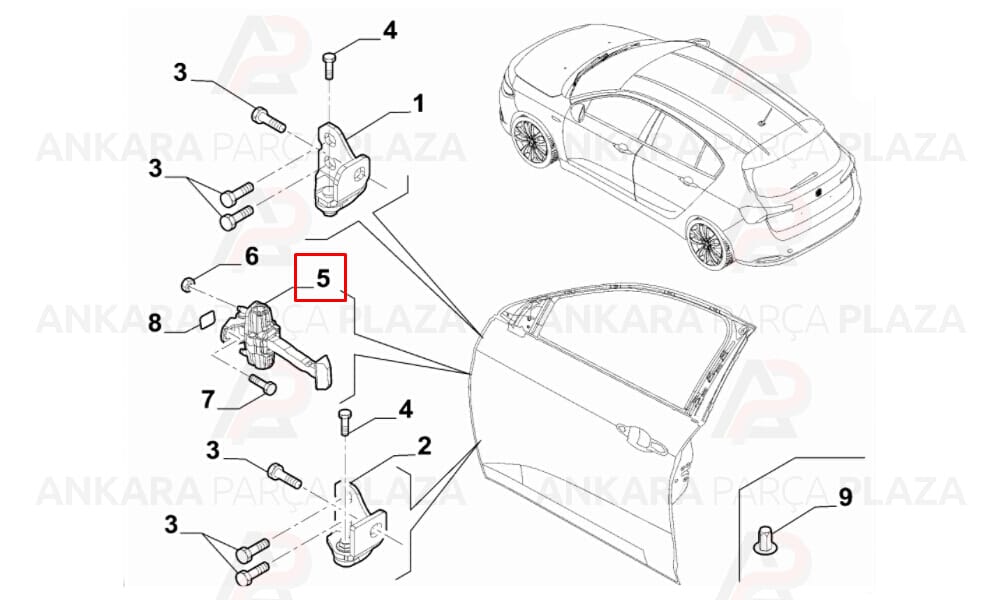 Kapı Gergisi Ön Fiat Egea