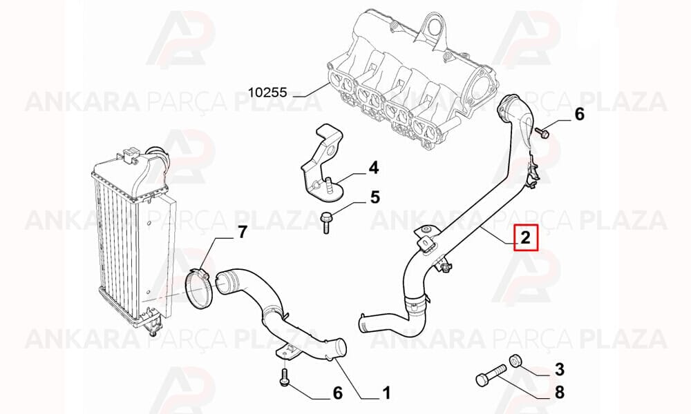 Fiat 500L Panda Turbo Borusu İthal Orijinal 52000244
