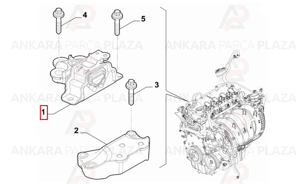 Motor Takozu Fiat Egea 1.4 - 1.6