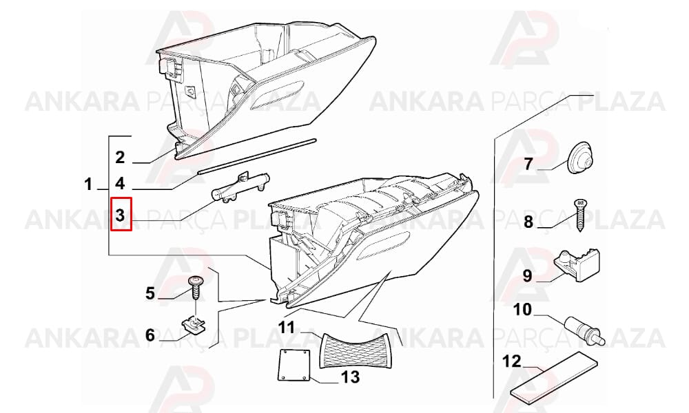Egea Torpido Kapak Kilidi 2015 - 2020 Meydan