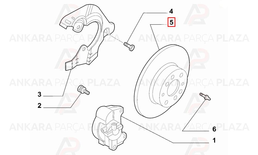 Ön Fren Diski Takım 284Mm 5 Bijon Doblo 10>, Alfa Romeo 156, Egea