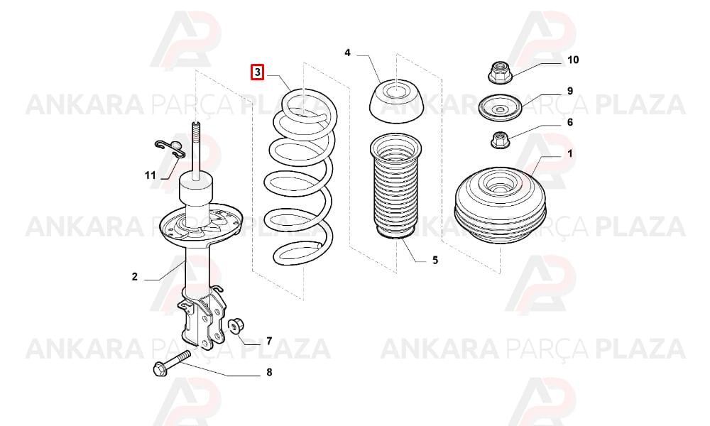 Helezon Yayı Ön Punto Grande Punto Evo 2006 >