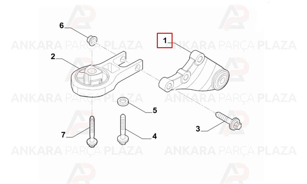 Şanzıman Askı Takozu Egea 2015> 1.6Dct Motor Dizel Otomotik Vites
