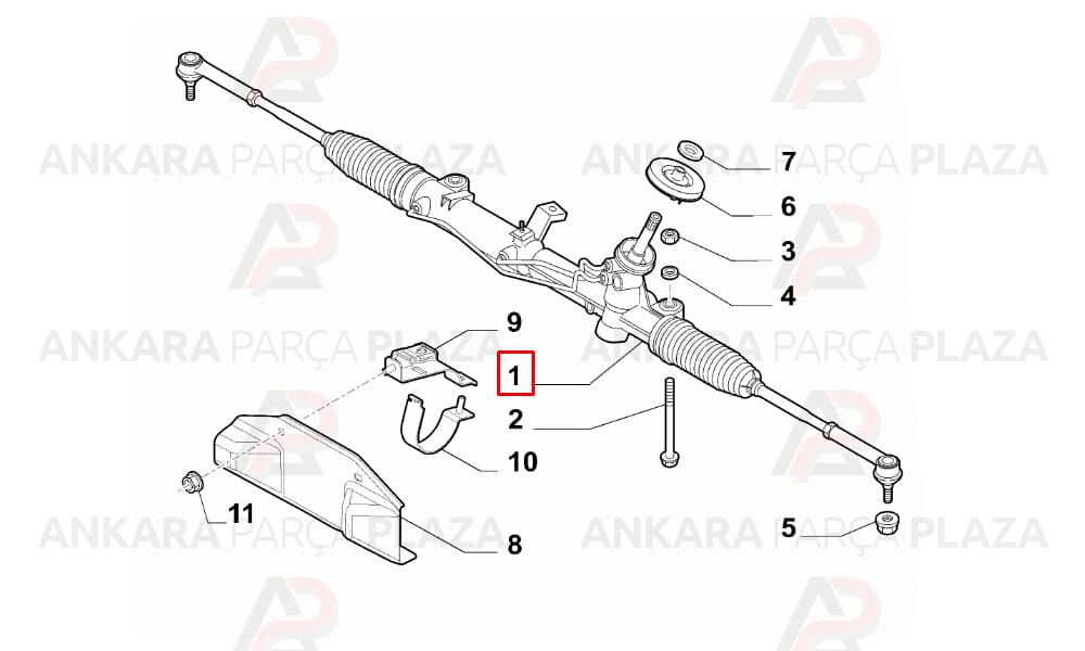 Direksiyon Kutusu Hidrolik 144Mm Linea