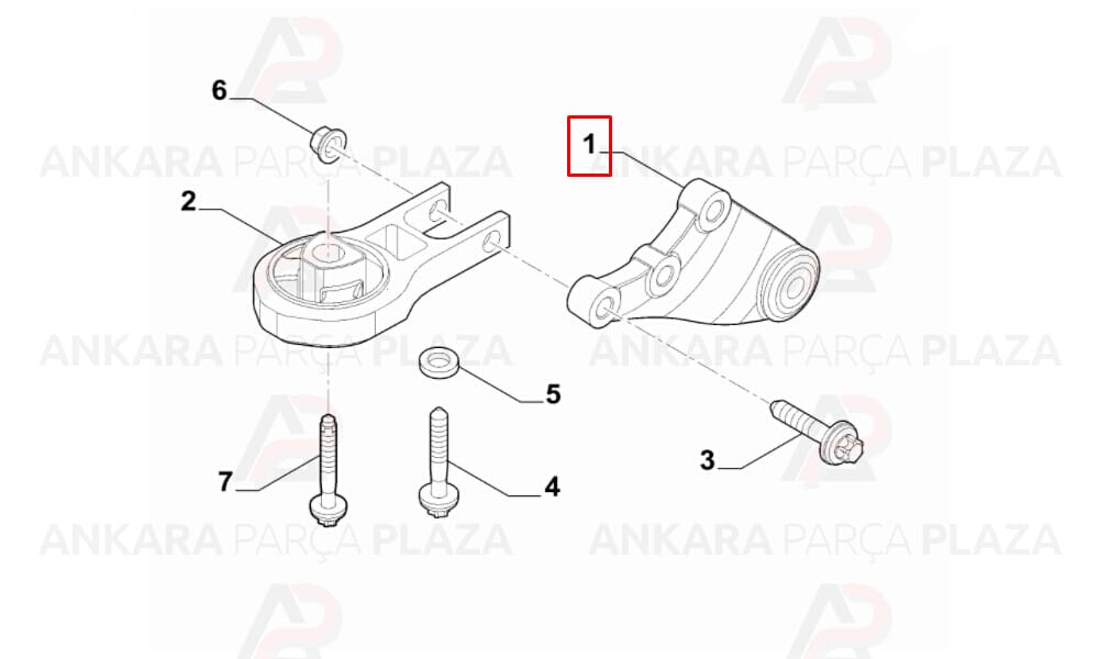 Şanzıman Takoz Braketi Egea 2015 > 1.6 Mjet Düz Vites
