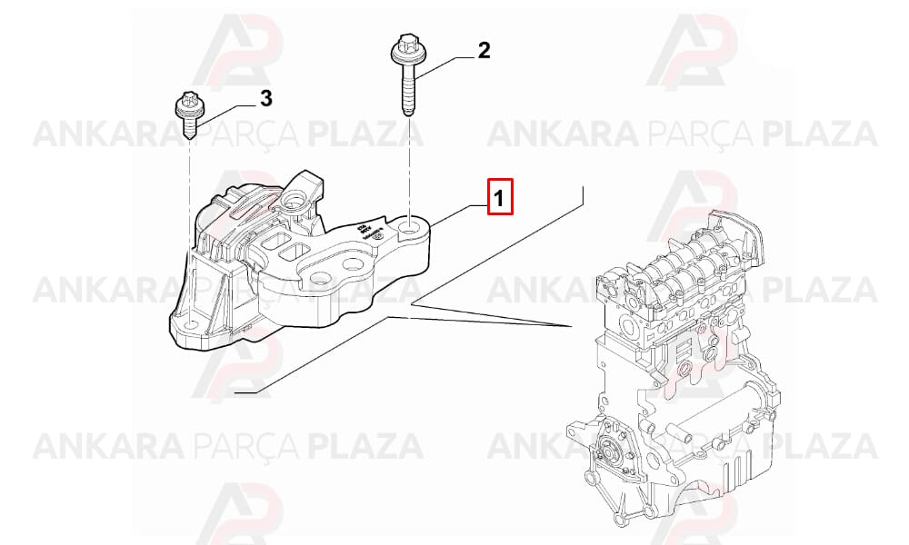 Motor Takozu Egea 1.6 Multijet Euro 6 Sağ üst
