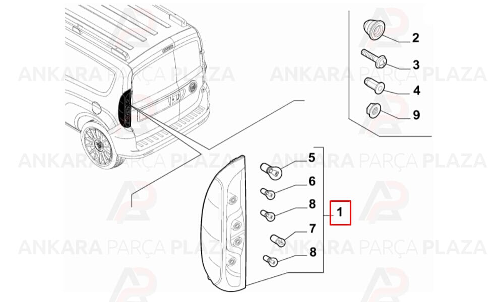 Doblo Stop Lambası Tek Kapı Duysuz Sol 2015 Sonrası Mars