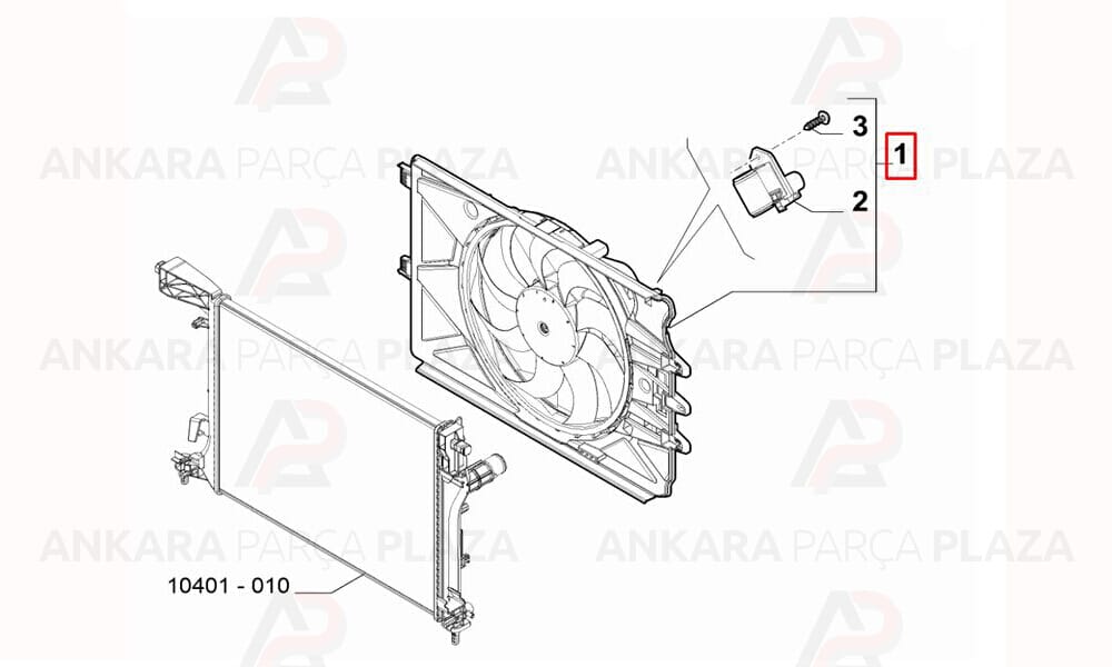 Fiat Egea Fan Motoru + Fan Davlumbazı Kale