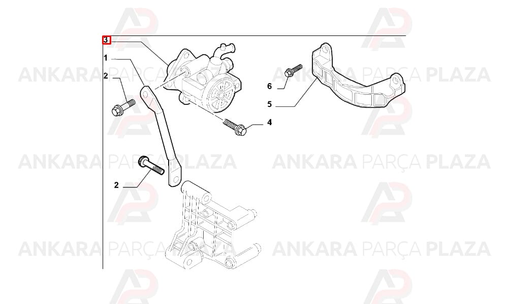 Hidrolik Direksiyon Pompası Linea 1,3 Fiorino 1,3 Doblo 1,3