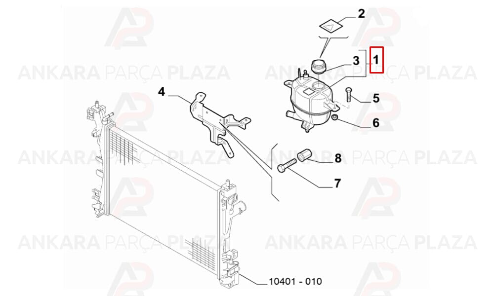 Genleşme Kabı Kapaklı Doblo Fiorino 1.3Mjtd 1.4 2008 >