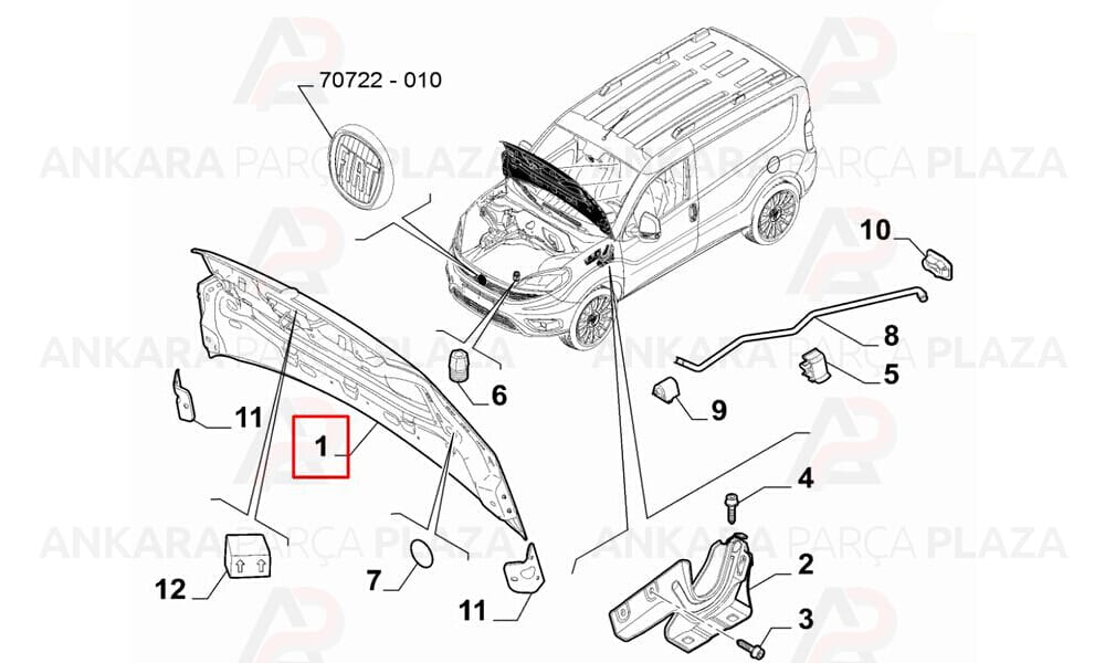 Doblo 15 - 20 Motor Kaputu İceli Çekomastikli 52081832