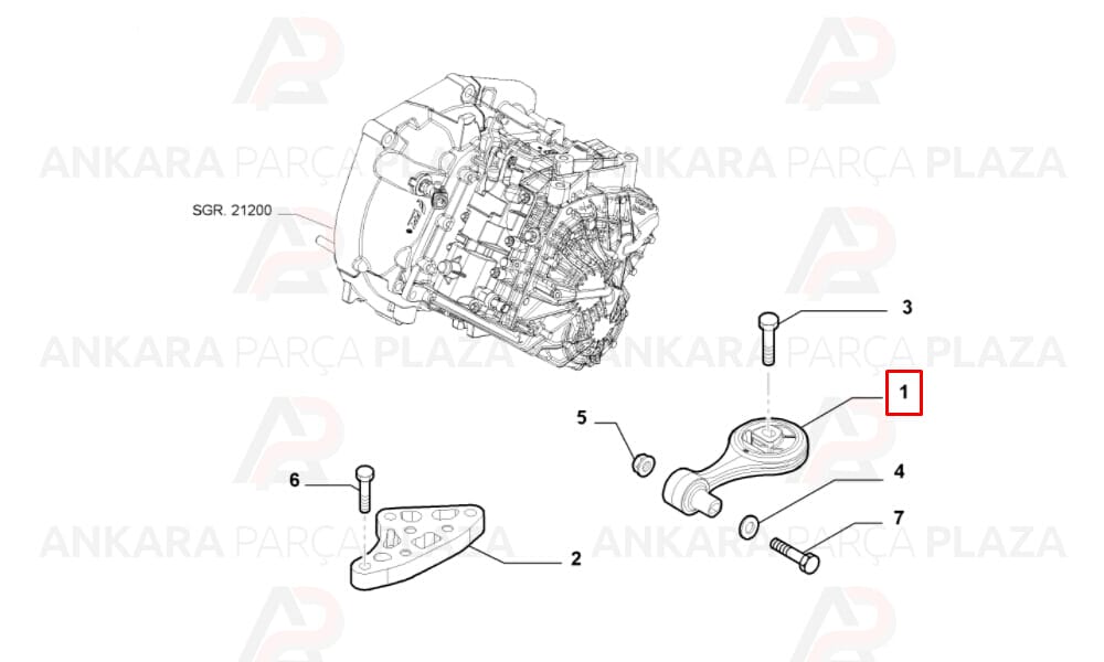 Motor Takozu Arka Şanzıman Doblo 3 1,6/2,0 Multijet