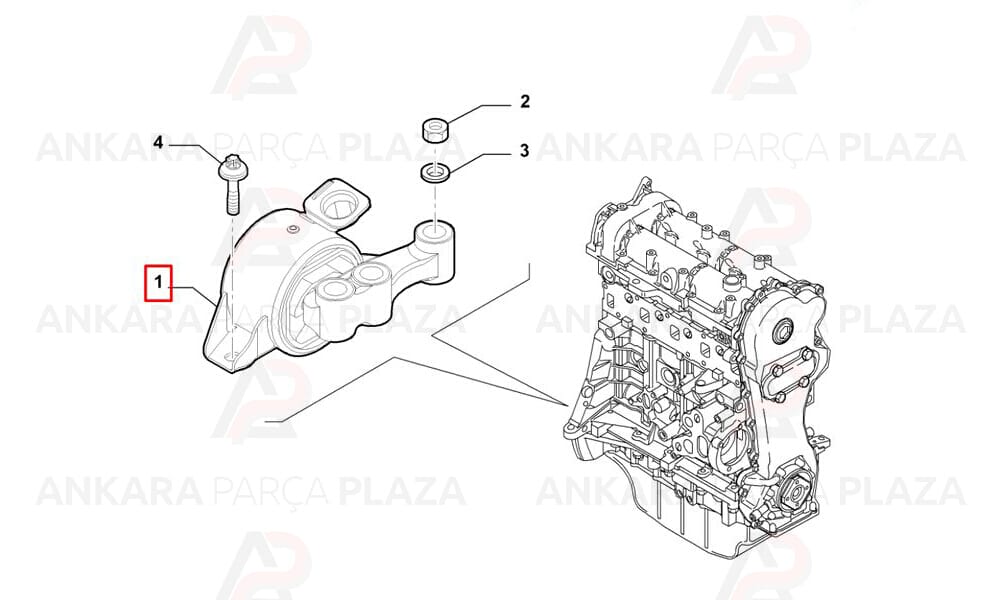 Motor Takozu Yağlı Hidrolik Fiat : Doblo 1.6Mjtd 10>