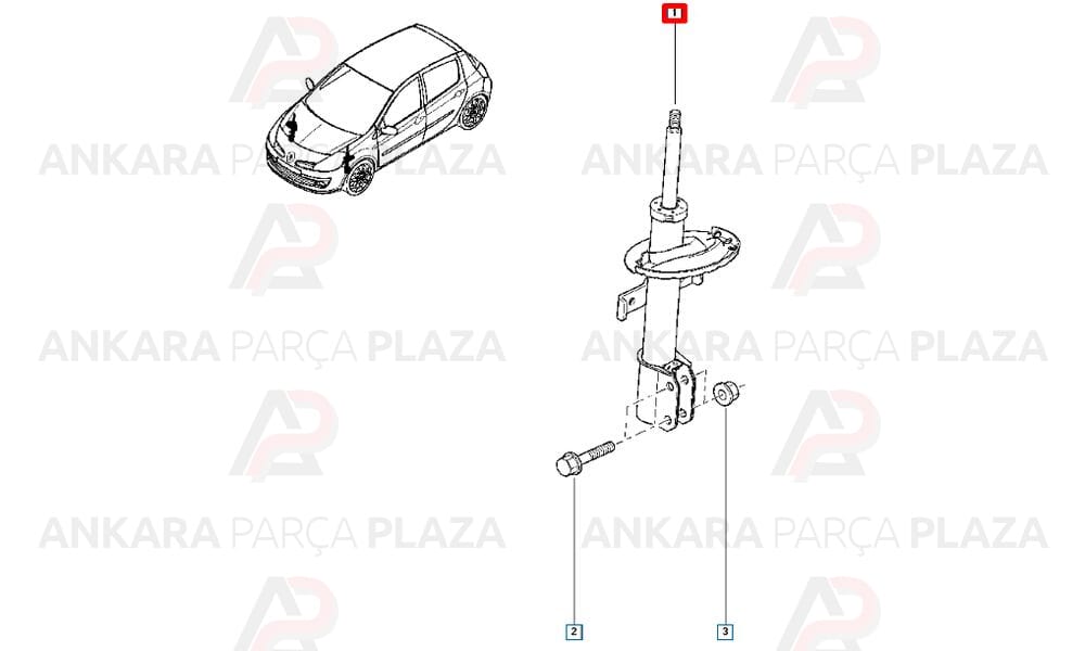Ön Amortisör Clio 3 543022134R