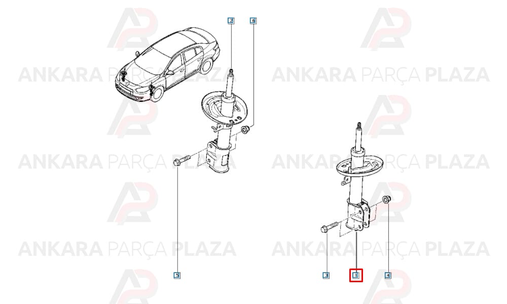 Ön Amortisör Megane 3, Fluence Çift Boru