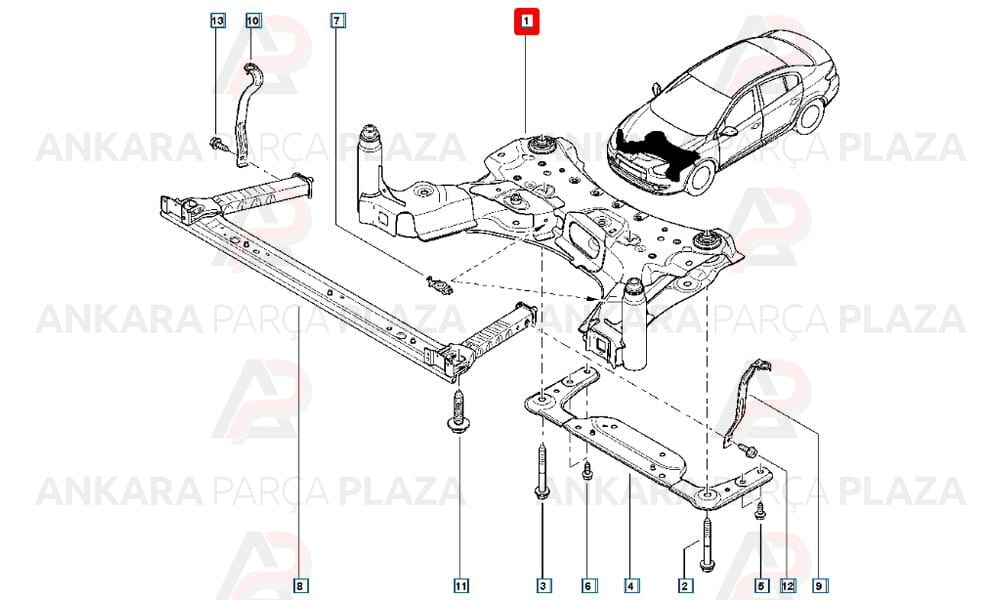 Motor Beşiği Megane 3 Scenic 3 544010579R