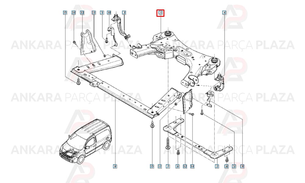 Motor Beşiği Kangoo 3 Arka Parça 544013205R