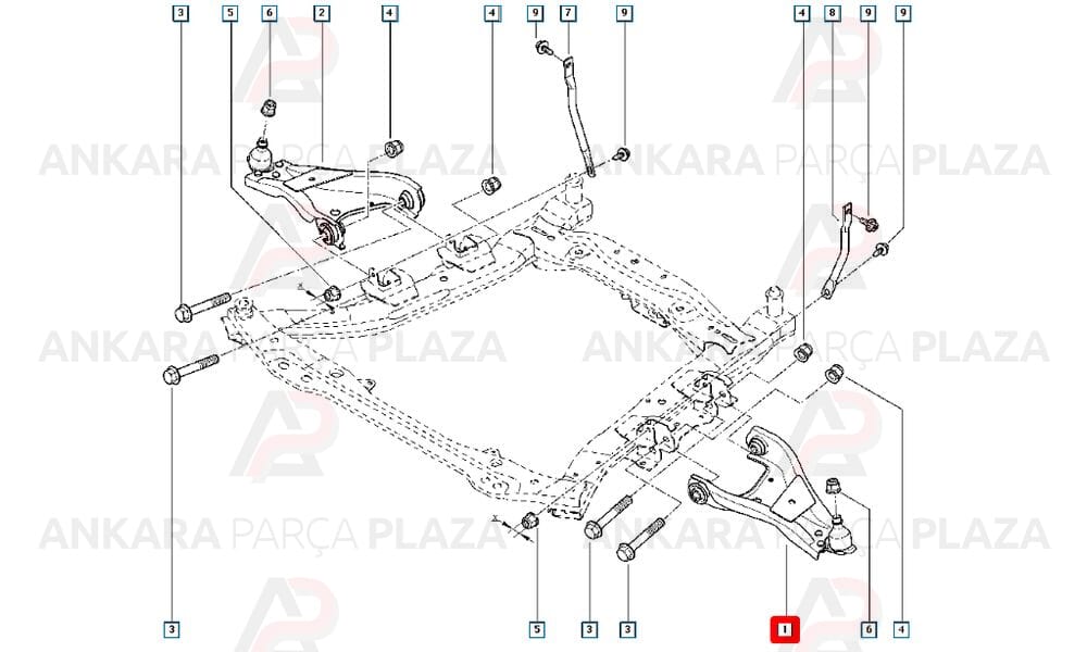 Salıncak Tabla Sol Duster 4X2 545012815R 545011697R