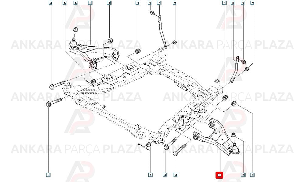 Tabla Salıncak Burcu Dacia Duster 1.5 Dcı 1.6 16V
