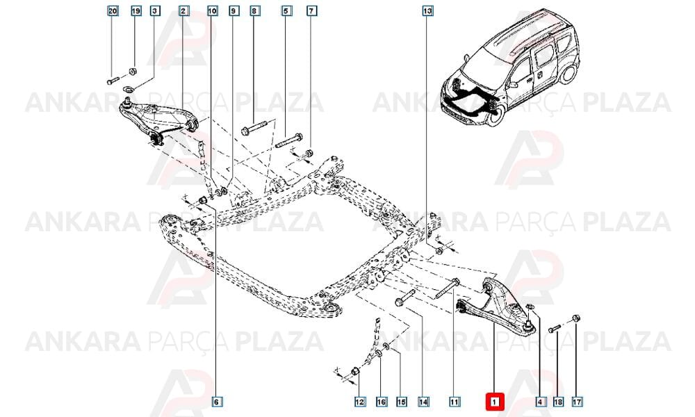 Salıncak Ön Sol Dokker Lodgy 545017081R 545010294R