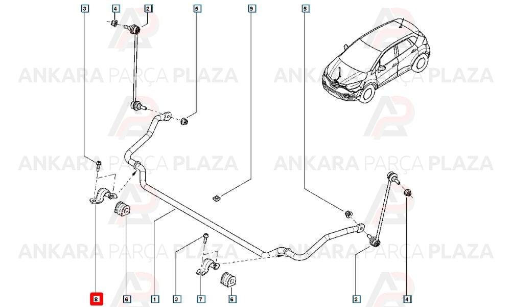 Duster 4X2 Viraj Demiri Kelepçesi Orijinal 546110534R