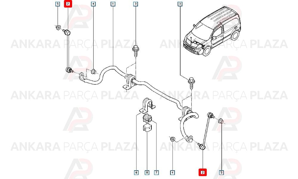 Megane 2, Kangoo 3, Bravo Ön Z Rot Sağ Veya Sol Orijinal 546181925R